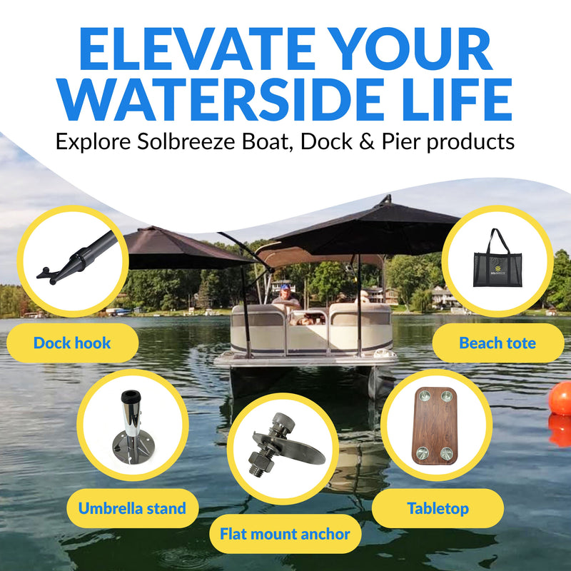Load image into Gallery viewer, Breezelock™ Dock &amp; Boat Flag/Umbrella Stand - Stainless Steel Umbrella Stand

