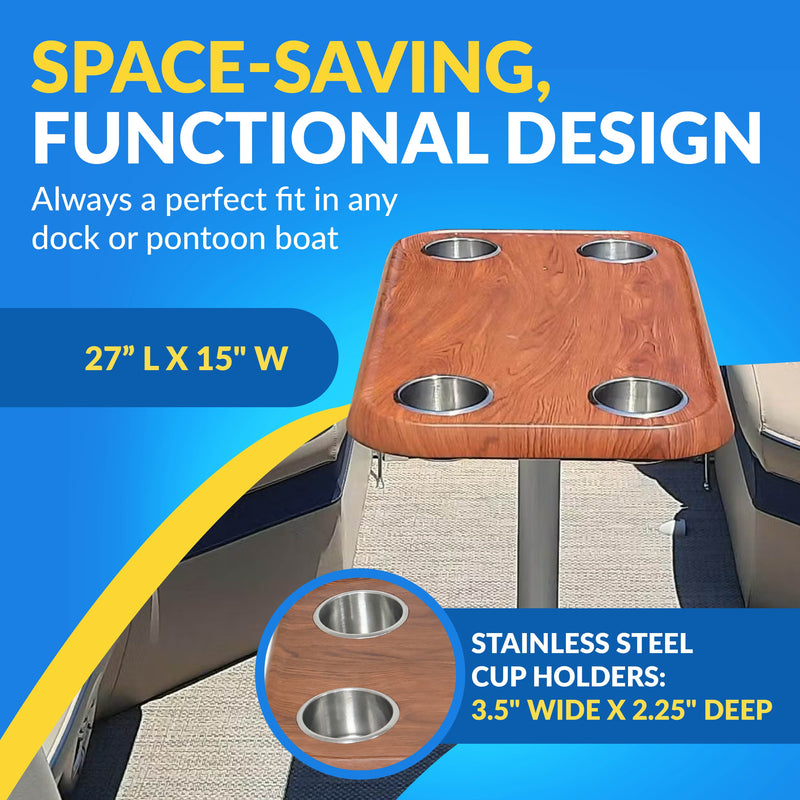 Load image into Gallery viewer, Boat Table Tops for Pontoons, Cabin Cruisers &amp; Boats | Waterproof Replacement Table Top (6 colors):
