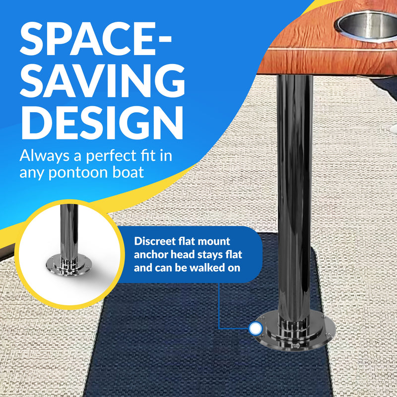 Load image into Gallery viewer, Boat Table Set - 6" Flush Mount Floor Plate / Anti Wobble (6 colors)
