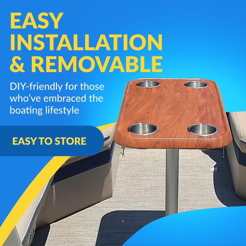 Load image into Gallery viewer, Boat Table Set - 6" Flush Mount Floor Plate / Anti Wobble (6 colors)
