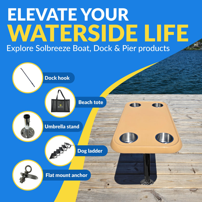 Load image into Gallery viewer, Boat Table Set - 6" Flush Mount Floor Plate / Anti Wobble (6 colors)
