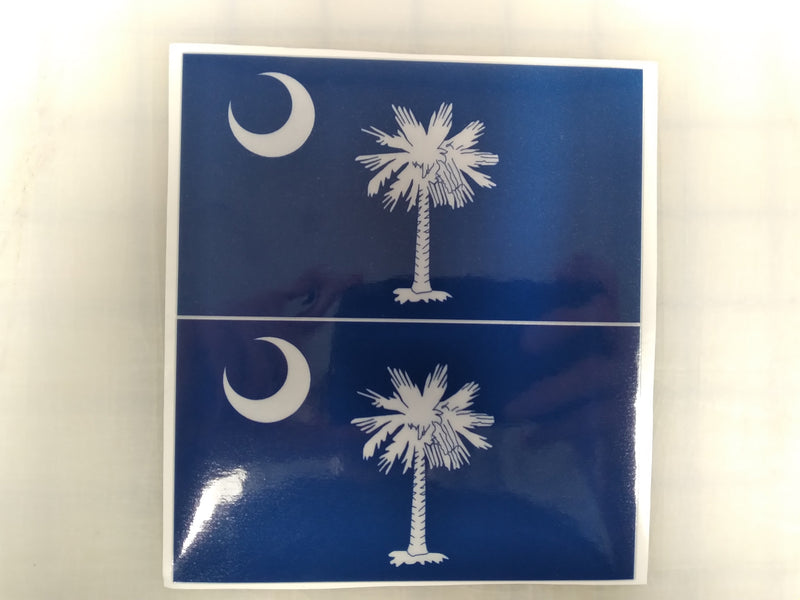 Load image into Gallery viewer, South Carolina State Flag: 5&quot; 3M Reflective Decal Stickers (x2)
