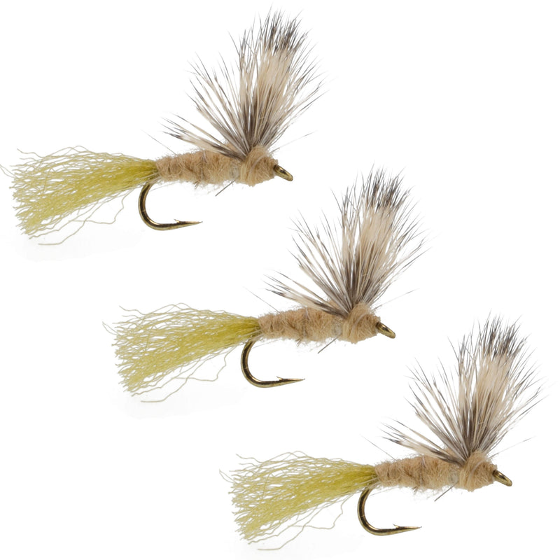 Load image into Gallery viewer, 3 Pack Sparkle Dun Callibaetis Mayfly Flies Hook size 16
