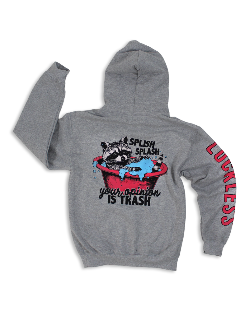 Load image into Gallery viewer, YOUR OPINION IS TRASH HOODIE
