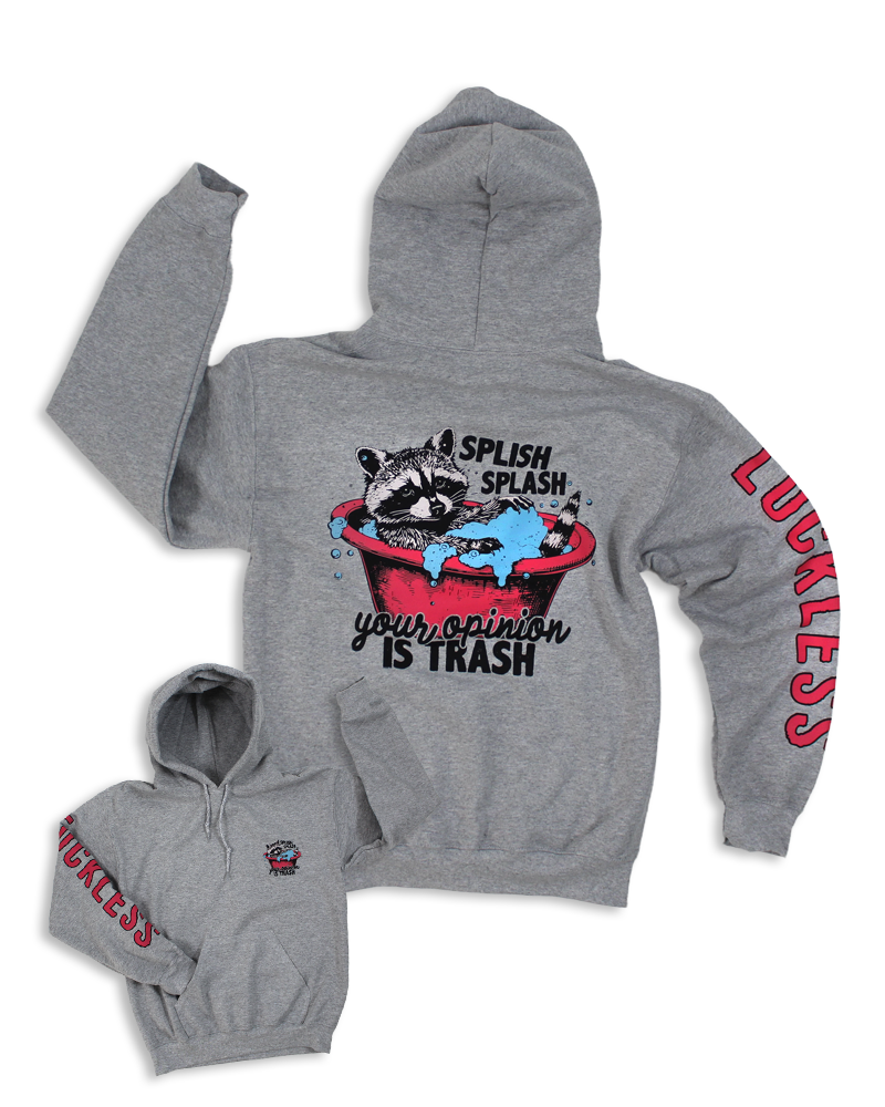 Load image into Gallery viewer, YOUR OPINION IS TRASH HOODIE
