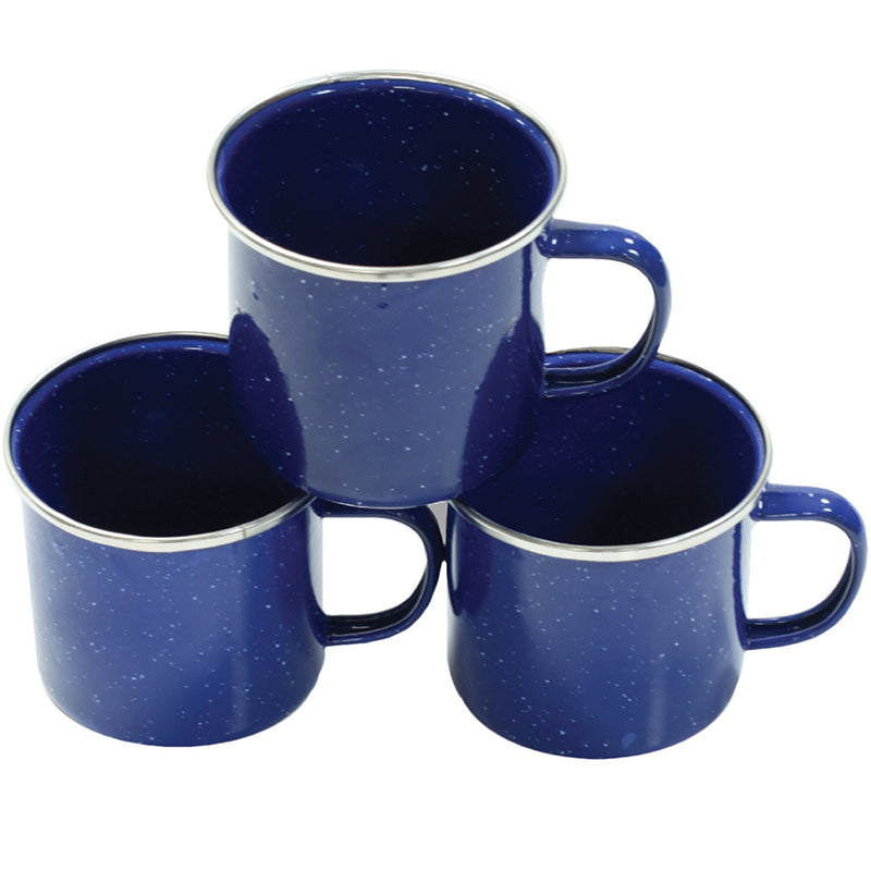 Load image into Gallery viewer, Stansport Deluxe 24-Piece Enamel Camping Tableware Set
