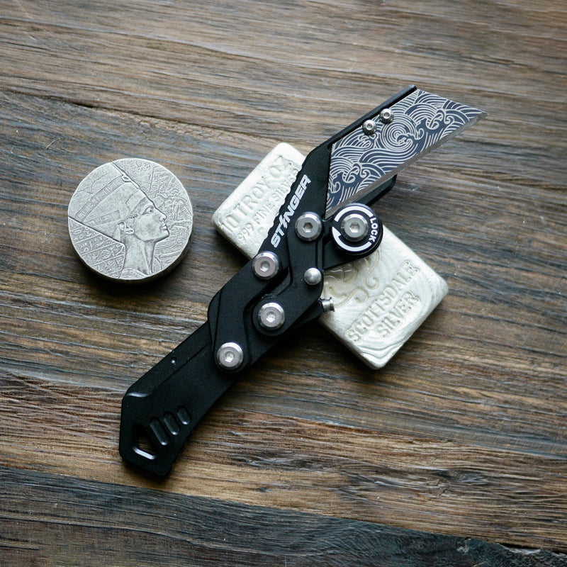 Load image into Gallery viewer, Stinger Godzilla Tool, Folding Pocket Utility - Matte Black
