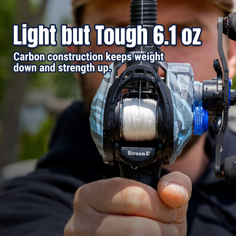 Load image into Gallery viewer, Reaction Tackle Baitcasting Fishing Reel- StreamX Edition- 7.5:1 Gear Ratio
