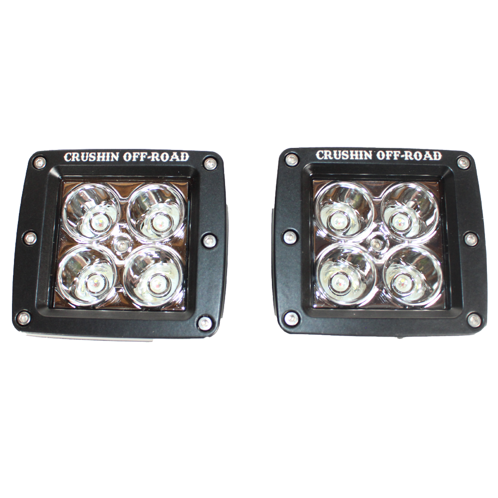 3" RGB+W Pod LIght Kit W/ Power Harness