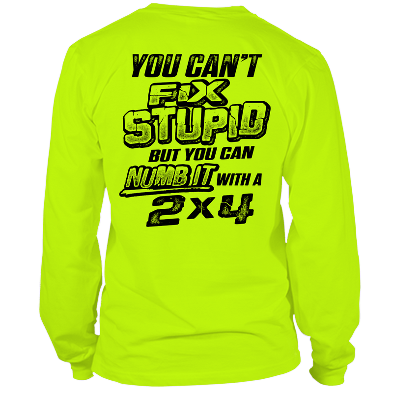 Load image into Gallery viewer, Stupid - Long Sleeve Hi-Vis T-Shirt
