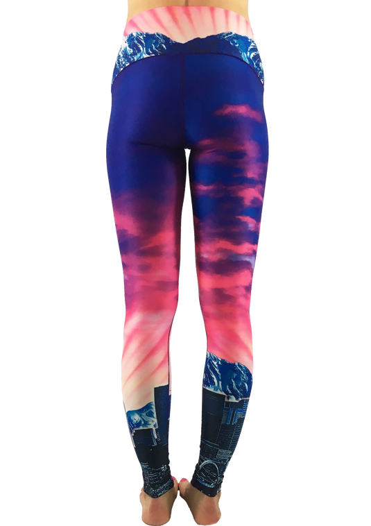 Mile High Sunset Denver Skyline Yoga Pants