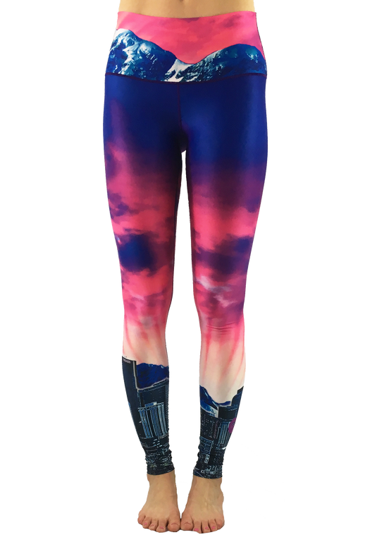 Mile High Sunset Denver Skyline Yoga Pants