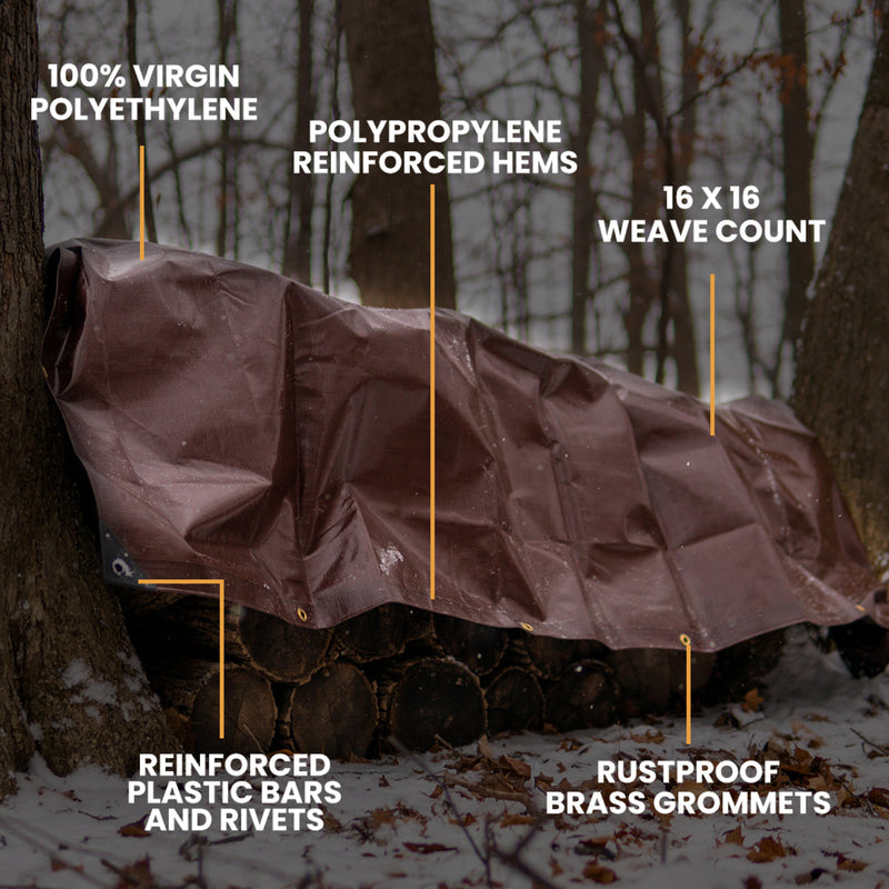 Load image into Gallery viewer, 6' x 8' Super Heavy Duty Poly Tarp
