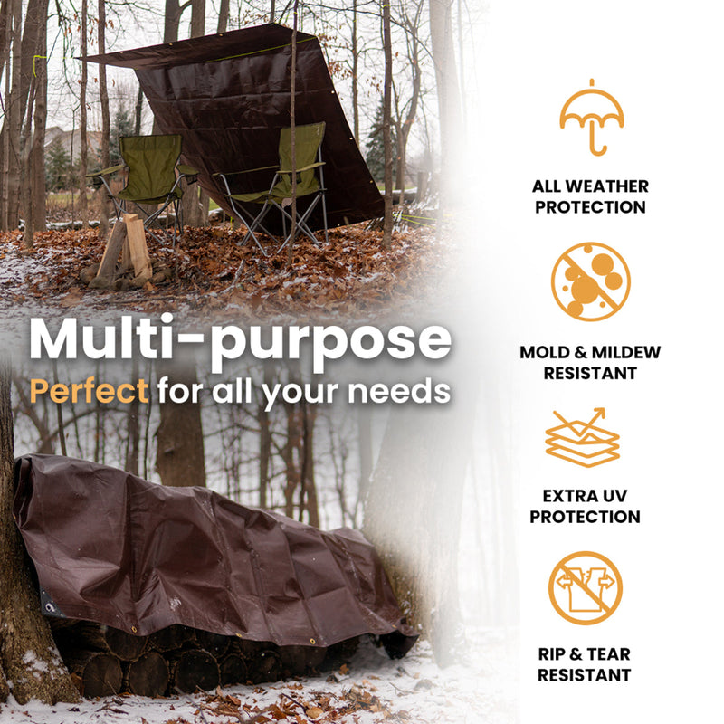 Load image into Gallery viewer, 6' x 8' Super Heavy Duty Poly Tarp
