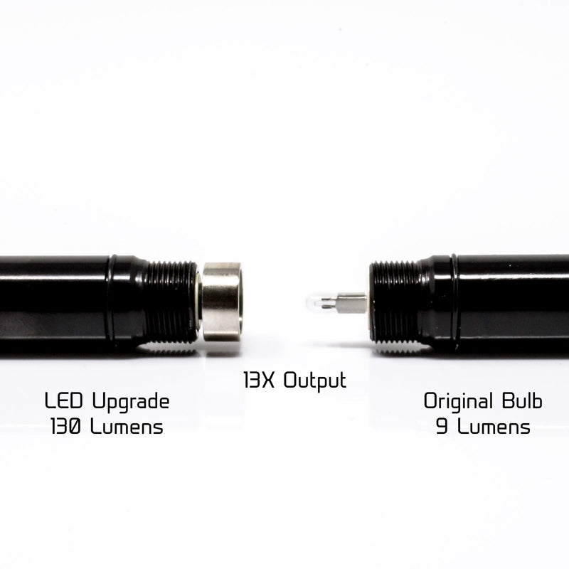 Load image into Gallery viewer, best brightest LED upgrade conversion retrofit replacement bulb and reflector for 2 AAA 2aaa Model Mini Maglite by Litt Industries
