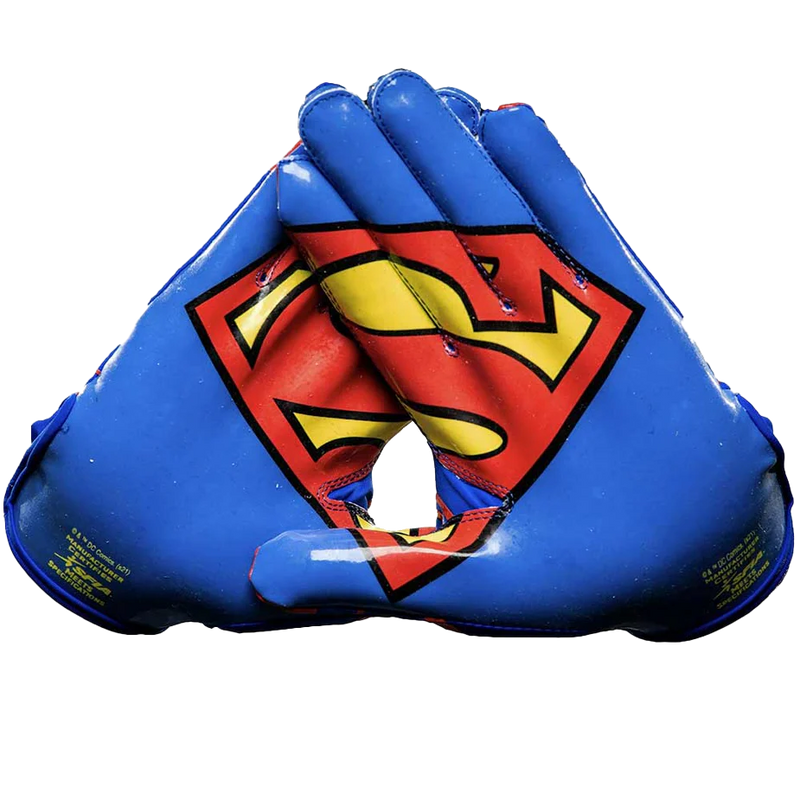 Load image into Gallery viewer, Superman Football Gloves - VPS1 by Phenom Elite
