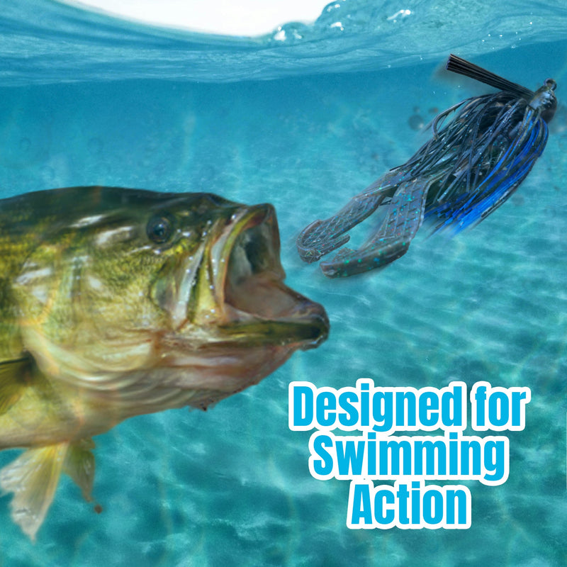 Load image into Gallery viewer, Reaction Tackle Lead Swim Jigs – Premium Weedless Bass Fishing Lures- 3 Pack
