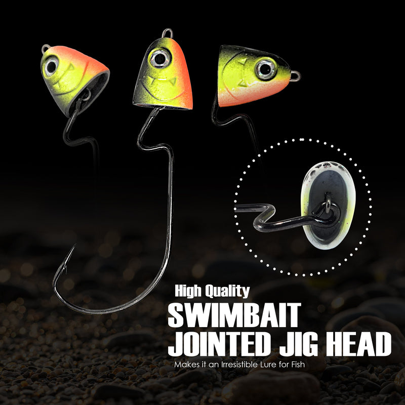 Load image into Gallery viewer, Reaction Tackle Tungsten Swing/ Swimbait Jig Heads
