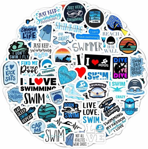 93 Swimming Stickers Collection