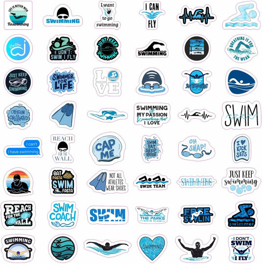 93 Swimming Stickers Collection