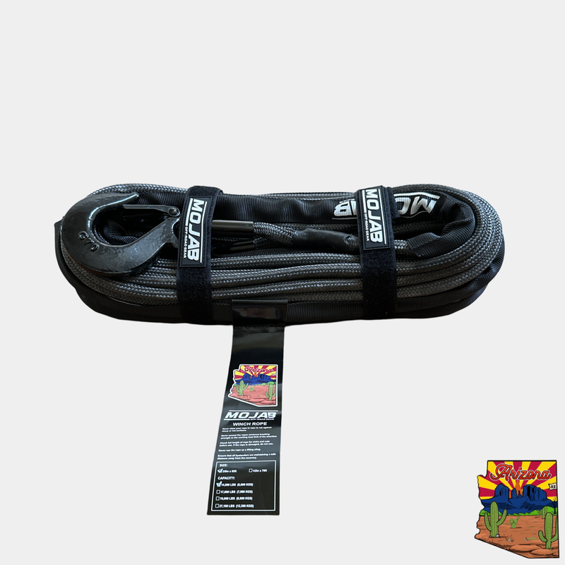 Load image into Gallery viewer, 3/8&#39;&#39; x 85&#39; Double Braided Winch Rope with Removeable forged winch hook
