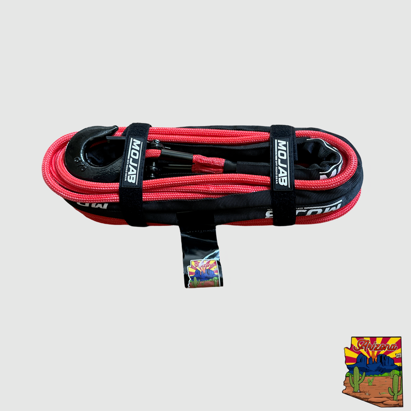 Load image into Gallery viewer, 3/8&#39;&#39; x 85&#39; Double Braided Winch Rope with Removeable forged winch hook
