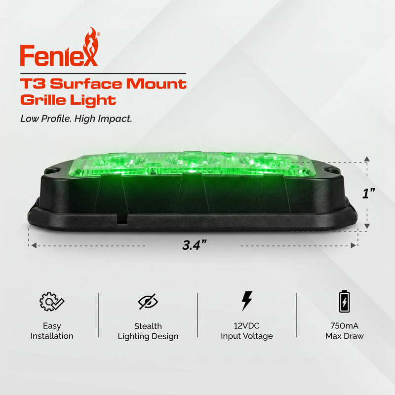 Load image into Gallery viewer, Feniex T3 Surface Mount Grille Light
