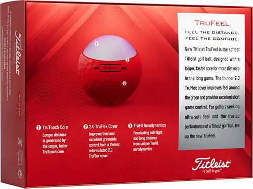 Load image into Gallery viewer, Titleist 2022 TruFeel Red Golf Balls
