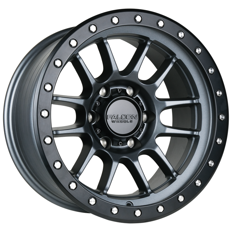 Load image into Gallery viewer, T7 - Matte Gunmetal 17x9
