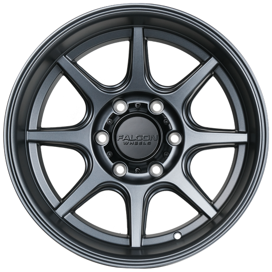 T8 "Seeker"- Matte Gunmetal 17x9 6x139.7