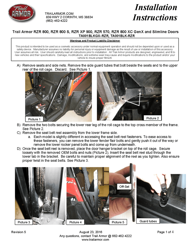 Load image into Gallery viewer, Trail Armor Slimline Doors for Polaris RZR 570 / 800 / 900
