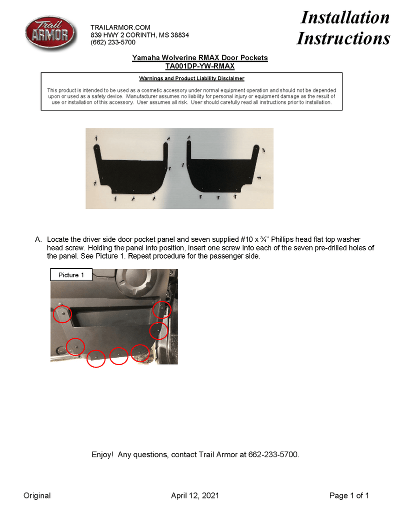Load image into Gallery viewer, Trail Armor X4 Door Pockets for 2021+ Yamaha Wolverine RMAX2
