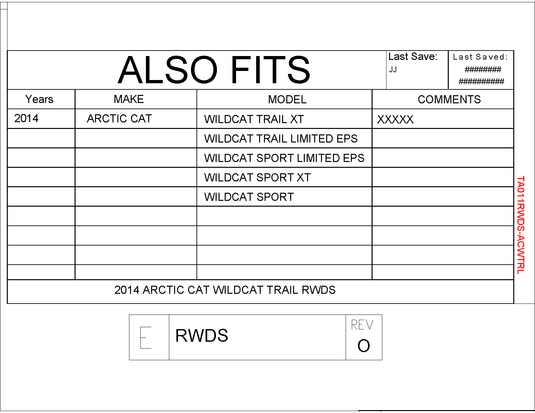 Trail Armor Wildcat Window Dust Seal for 2014-17 Wild Trail / Wild Sport Model