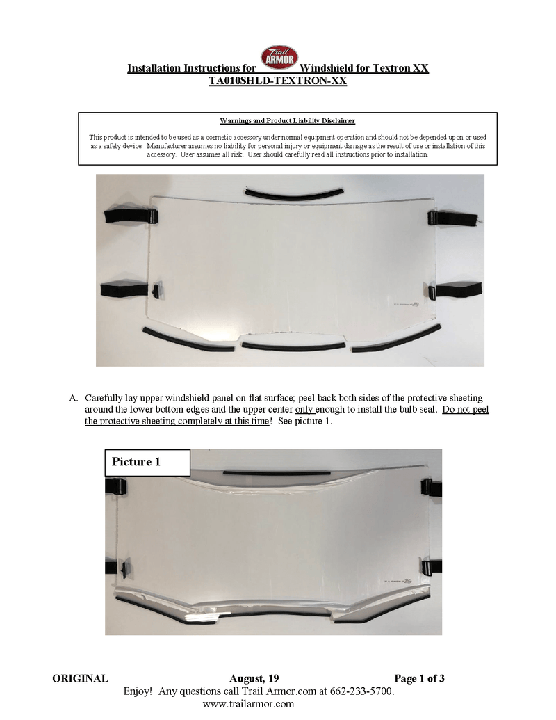 Load image into Gallery viewer, Trail Armor Windshield for 2018 Textron Wildcat-XX
