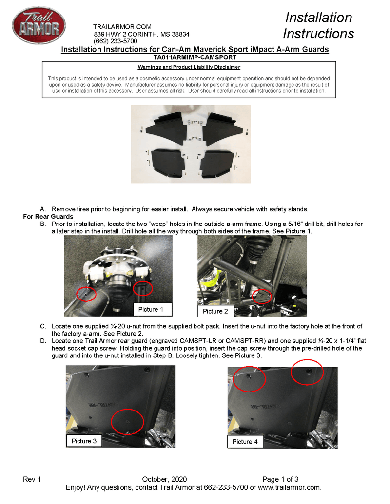 Load image into Gallery viewer, Trail Armor A-Arm Guards for 2019-23 Can-Am Maverick Sport / Commander
