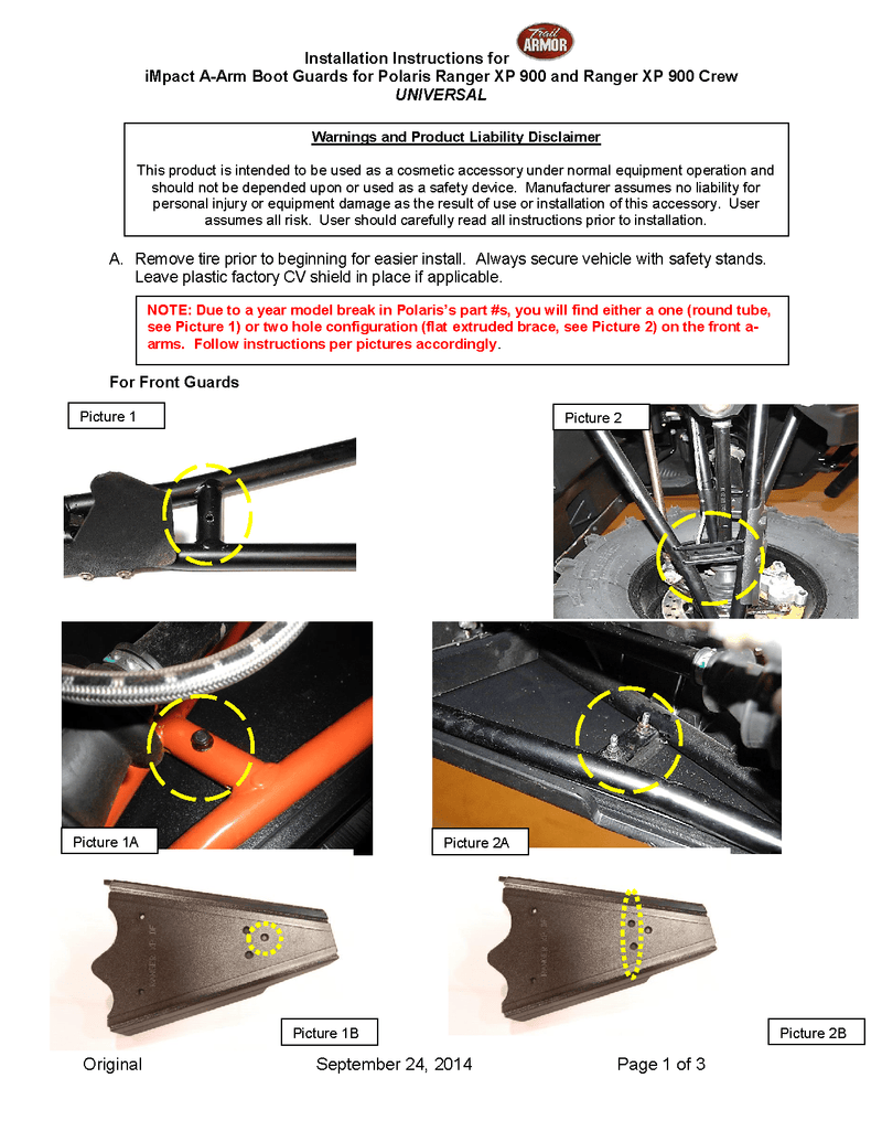 Load image into Gallery viewer, Trail Armor iMpact A-Arm CV Front and Rear Boot Guards for2013-17 Ranger XP / Full size Ranger XP Model
