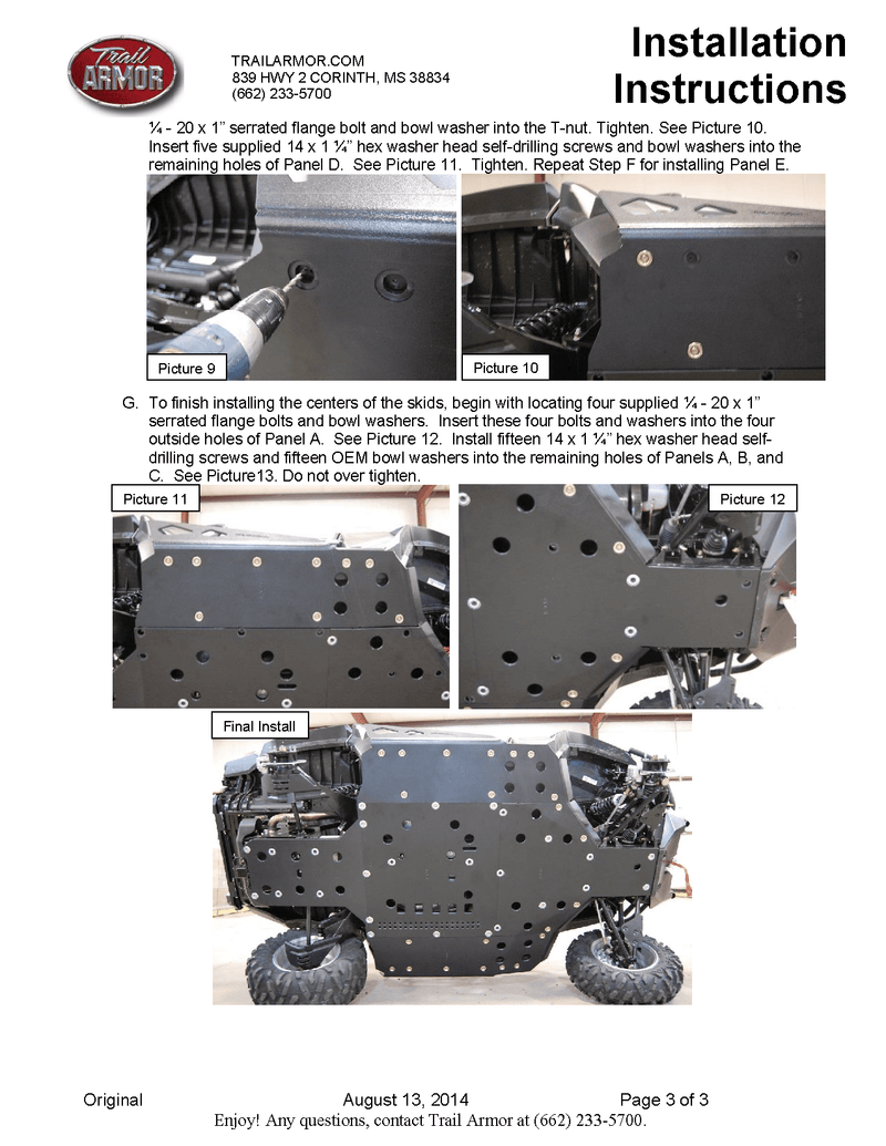 Load image into Gallery viewer, Trail Armor Skid Plates for 2011-14 Can-Am Commander 800 /DPS /XT/ 1000
