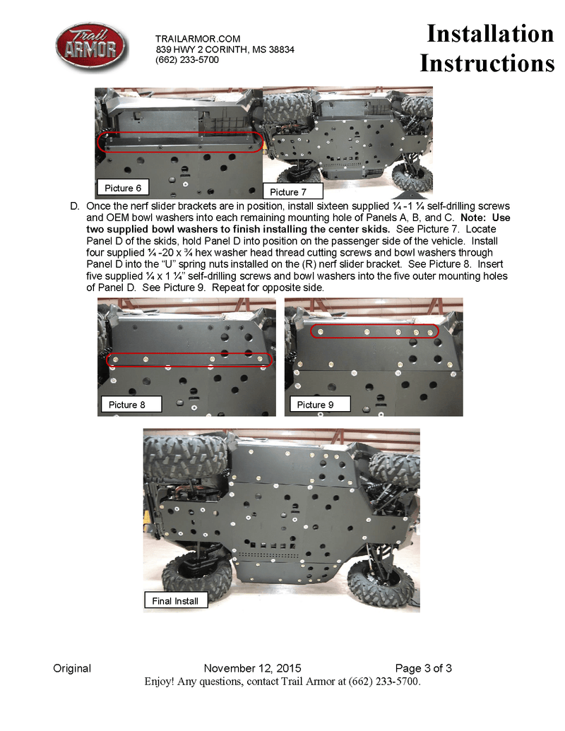 Load image into Gallery viewer, Trail Armor Skid Plates for 2015-20 Can-Am Commander 800/ DPS/ XT /1000
