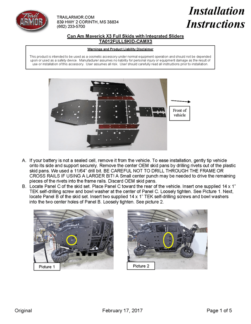 Load image into Gallery viewer, Trail Armor Full Skid Plate With Nerf Sliders for 2017+ Can-Am Maverick X3
