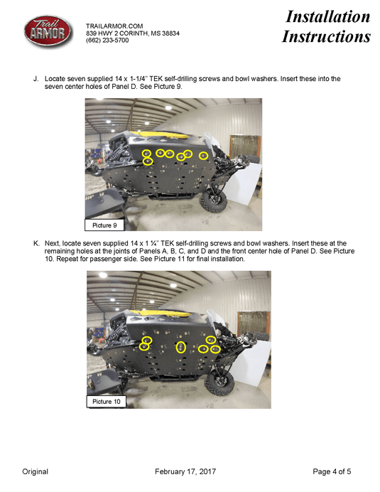 Trail Armor Full Skid Plate With Nerf Sliders for 2017+ Can-Am Maverick X3