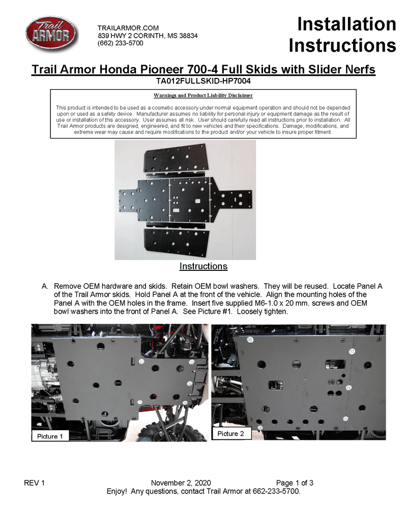 Load image into Gallery viewer, Trail Armor Full Skids Honda for 2014- 21 Pioneer 700
