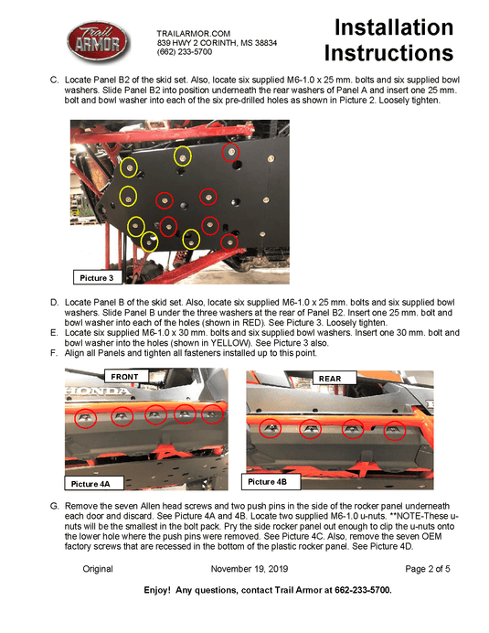 Trail Armor Full Skid Plate for Honda Talon 1000X-4