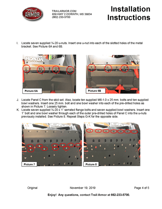 Trail Armor Full Skid Plate for Honda Talon 1000X-4