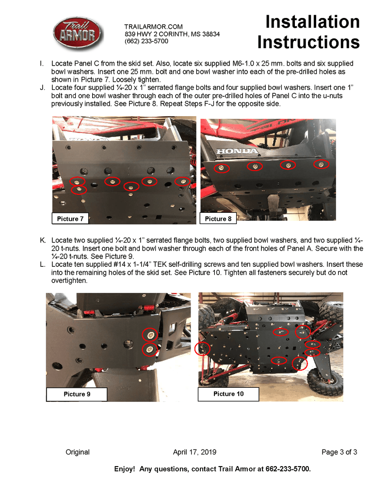 Load image into Gallery viewer, Trail Armor Full Skid Plate for 2019+ Honda Talon X / R
