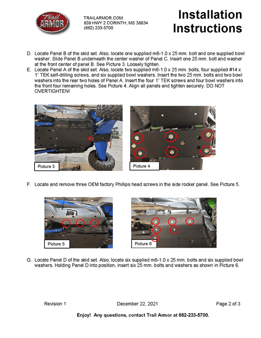 Trail Armor Full Skid Plate for Kawasaki KRX 1000