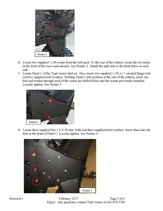 Trail Armor Skid Plates for 2021-22 Polaris Ranger / XP 1000