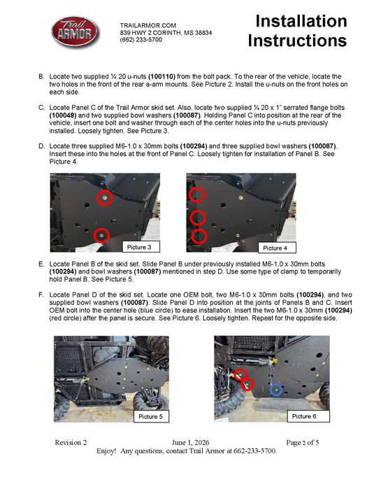 Trail Armor 2021 - 2025  Polaris Ranger XP 1000, Ranger XP Kinetic, Ranger 1000 Full Skids