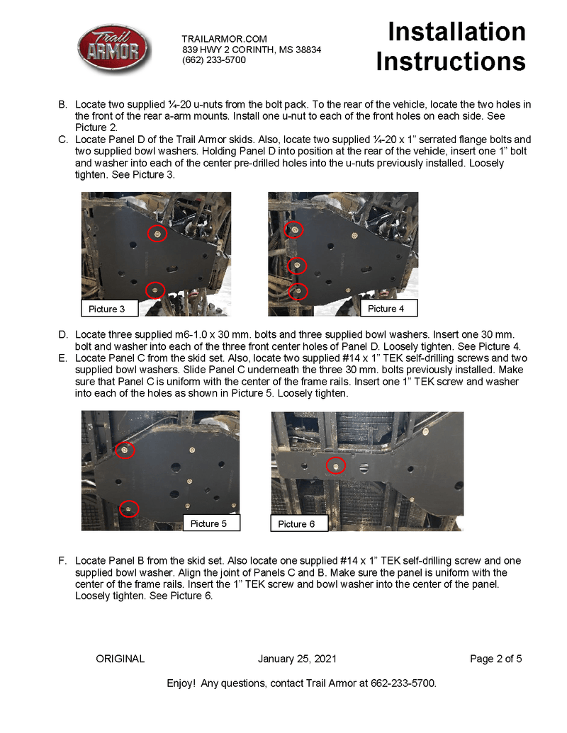 Load image into Gallery viewer, Trail Armor Skid Plates for 2021 Polaris Ranger / XP 1000 Crew
