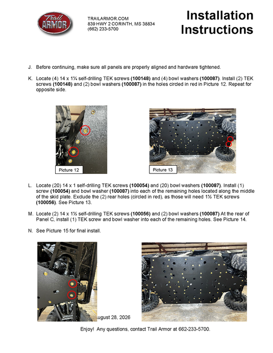 Trail Armor 2021 - 2026 Polaris Ranger XP 1000 Crew Full Skids