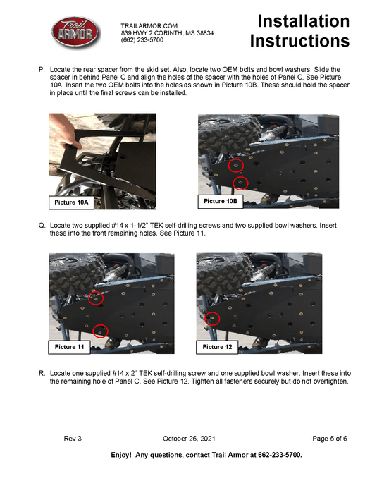 Trail Armor Full Skid Plate for 2020+ RZR Pro XP
